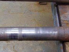 Severely damaged shaft Severely damaged shaft