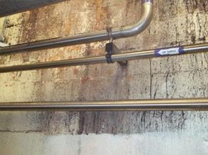 Very damp and dirty walls at a cider manufacturer Very damp and dirty walls at a cider manufacturer