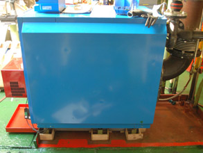 New boiler positioned prior to chocking application New boiler positioned prior to chocking application