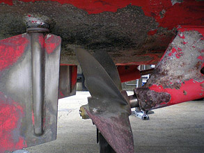 Cavitated propeller areas Cavitated propeller areas