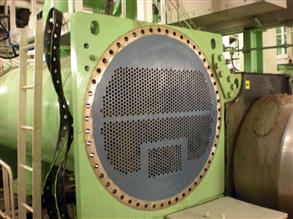 Heat exchanger tube sheet coated with Belzona Heat exchanger tube sheet coated with Belzona