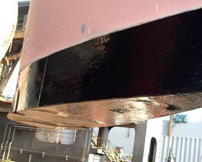 Rudder after the application of Belzona 2141 Rudder after the application of Belzona 2141