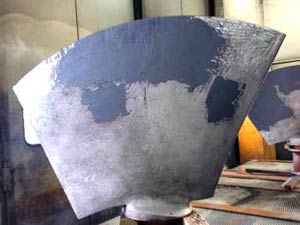 Blades rebuilt with Belzona Blades rebuilt with Belzona