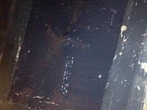 Torn conveyor belt repaired with Belzona 2311 (SR Elastomer) Torn conveyor belt repaired with Belzona 2311 (SR Elastomer)