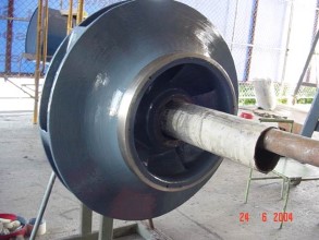 Pump impeller coated with Belzona 1341 (Supermetalglide) for efficiency enhancement Pump impeller coated with Belzona 1341 (Supermetalglide) for efficiency enhancement