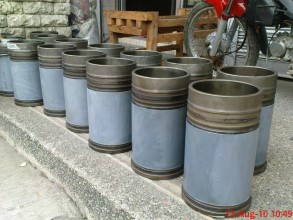 Repaired and protected cylinder liners Repaired and protected cylinder liners