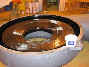 Blower housing repaired using Belzona 4341 (Magma CR4) Blower housing repaired using Belzona 4341 (Magma CR4)