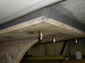 Close up of Belzona used to create irregular shim Close up of Belzona used to create irregular shim