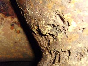 Erosion damage of the pump impellers resulting in performance loss Erosion damage of the pump impellers resulting in performance loss