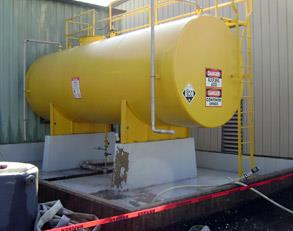 Sulphuric acid bund prior to lining Sulphuric acid bund prior to lining